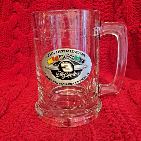 Dale Earnhardt Jr. The Intimidator NASCAR 1999 Glass Mug W/Pewter Emblem - Picture 2 of 5